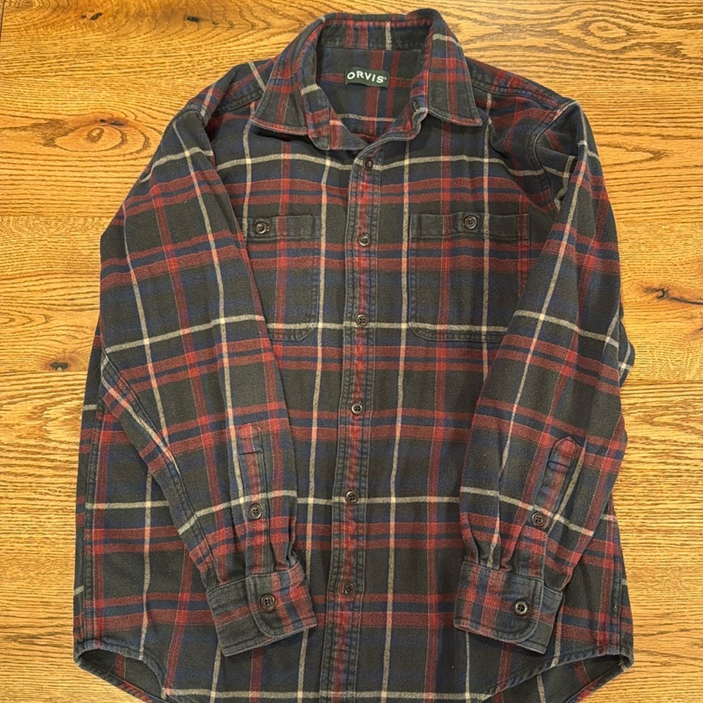 Men’s Orvis  thick flannel.  Large